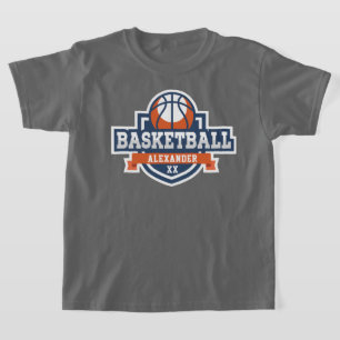 バスケットボールのロゴTシャツのパーソナライズ Tシャツ