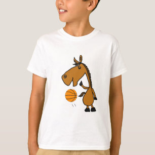 バスケットボールのワイシャツを遊んでいる紀元前に馬 Tシャツ