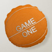 バスケットボールの丸い枕を一つゲーム ラウンドクッション (裏面)