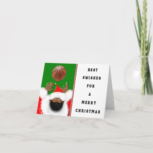 バスケットボールの休日の挨拶状 シーズンカード (正面)