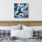 バスケットボールの伝説への献上品 キャンバスプリント (インサイチュ (寝室))