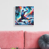 バスケットボールの伝説への献上品 キャンバスプリント (インサイチュ (リビング))