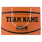 バスケットボールの公式のゲームのギフトバッグ ラージペーパーバッグ (正面)