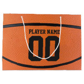 バスケットボールの公式のゲームのギフトバッグ ラージペーパーバッグ (裏面)