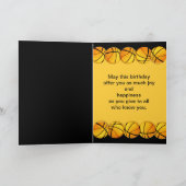 バスケットボールの写真のバースデー・カード カード (内部)