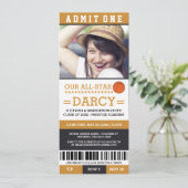 バスケットボールの卒業パーティーの招待 招待状 (スタンド正面)