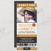 バスケットボールの卒業パーティーの招待 招待状 (正面/裏面)