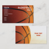 バスケットボールの名刺のテンプレート 名刺 (正面/裏面)