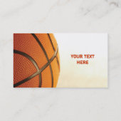 バスケットボールの名刺のテンプレート 名刺 (裏面)