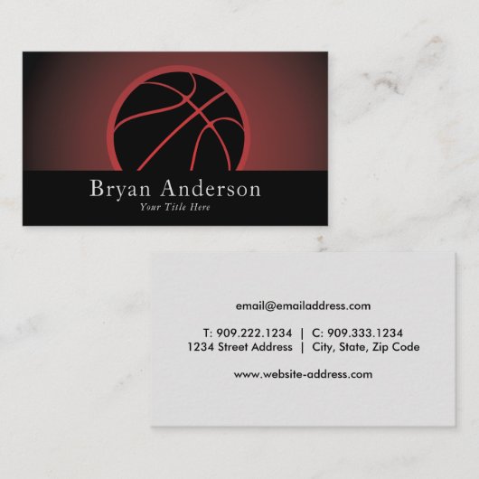 バスケットボールの名刺 名刺 (正面/裏面)