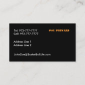 バスケットボールの名刺 名刺 (裏面)