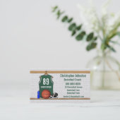 バスケットボールの名刺(緑) 名刺 (スタンド正面)