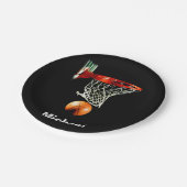 バスケットボールの名前で置き換え ペーパープレート (アングル)