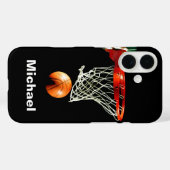 バスケットボールの名前で置き換え Case-Mate iPhoneケース (裏面 (横))