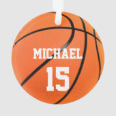 バスケットボールの名前 オーナメント (裏面)