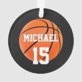 バスケットボールの名前 オーナメント (裏面)