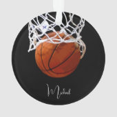 バスケットボールの名前 オーナメント (裏面)