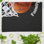 バスケットボールの名前 キッチンタオル (折り畳み)