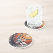 バスケットボールの名前 コースター (側面)