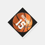 バスケットボールの名前 スタンダードカクテルナプキン (角)