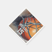 バスケットボールの名前 スタンダードカクテルナプキン (角)