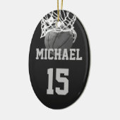 バスケットボールの名前 セラミックオーナメント (左)