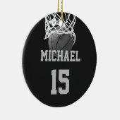 バスケットボールの名前 セラミックオーナメント (右)