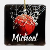 バスケットボールの名前 セラミックオーナメント (裏面)