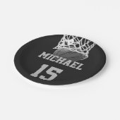 バスケットボールの名前 ペーパープレート (アングル)