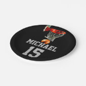 バスケットボールの名前 ペーパープレート (アングル)