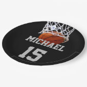 バスケットボールの名前 ペーパープレート (アングル)