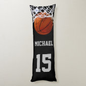 バスケットボールの名前 ボディピロー (裏面 (縦))