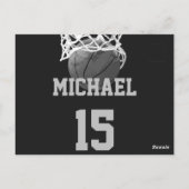 バスケットボールの名前 ポストカード (裏面)