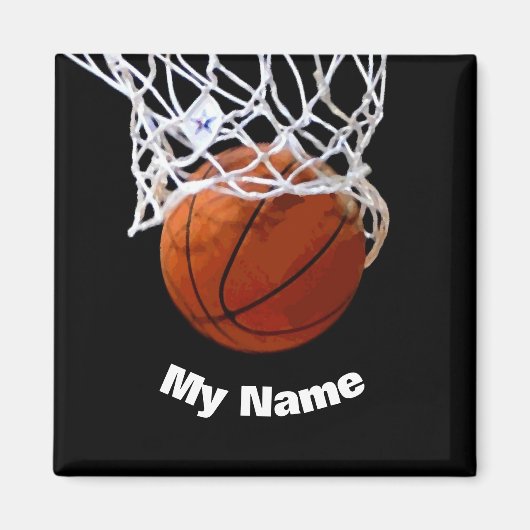 バスケットボールの名前 マグネット (正面)