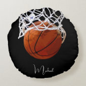 バスケットボールの名前 ラウンドクッション (裏面)