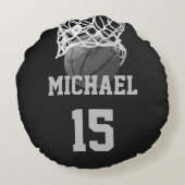 バスケットボールの名前 ラウンドクッション (裏面)