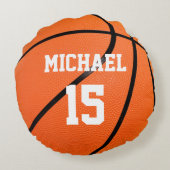 バスケットボールの名前 ラウンドクッション (裏面)