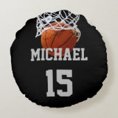 バスケットボールの名前 ラウンドクッション (裏面)