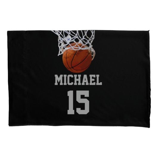 バスケットボールの名前 枕カバー (正面)