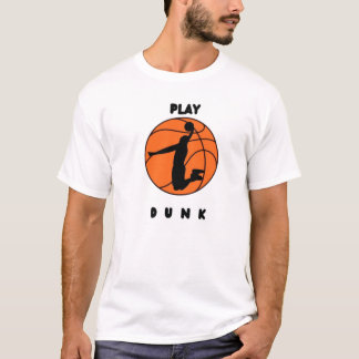 バスケットボールの大胆なジャンプ _  プレー ダンク Tシャツ