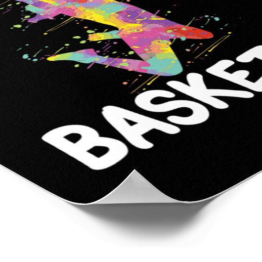 バスケットボールの女の子が大好きな女の子 ポスター (角)