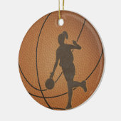 バスケットボールの女の子のオーナメント セラミックオーナメント (左)