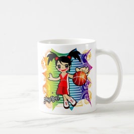 バスケットボールの女の子のマグ コーヒーマグカップ
