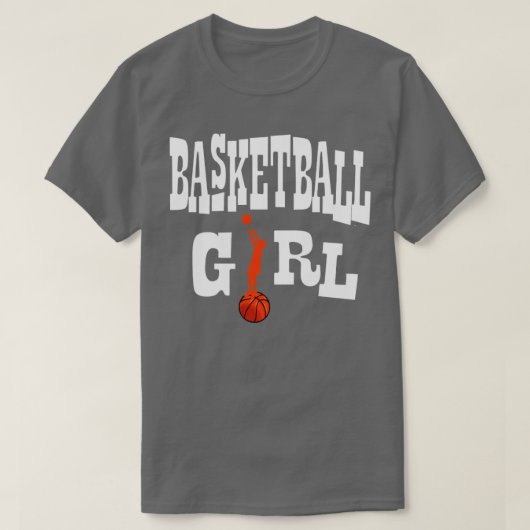 バスケットボールの女の子 Tシャツ (デザイン正面)