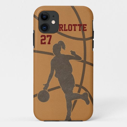 バスケットボールの女性のiPhoneのiPadのiPodの銀河系のRazrの場合 Case-Mate iPhoneケース (裏面)