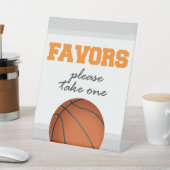 バスケットボールの好意のサイン誕生日またはベビーシャワー 台座サイン (インサイチュ)