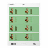 バスケットボールの子豚 ラベル (フルシート)