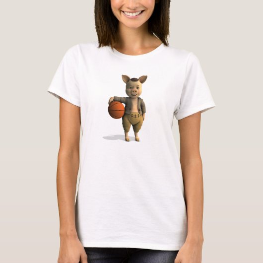 バスケットボールの子豚 Tシャツ (正面)