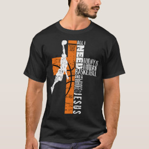 バスケットボールの少年は私がイエスを必要とするすべての子供の男性を年齢 Tシャツ