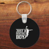 バスケットボールの少年コーチ選手チームの試合にすぎない キーホルダー (正面)